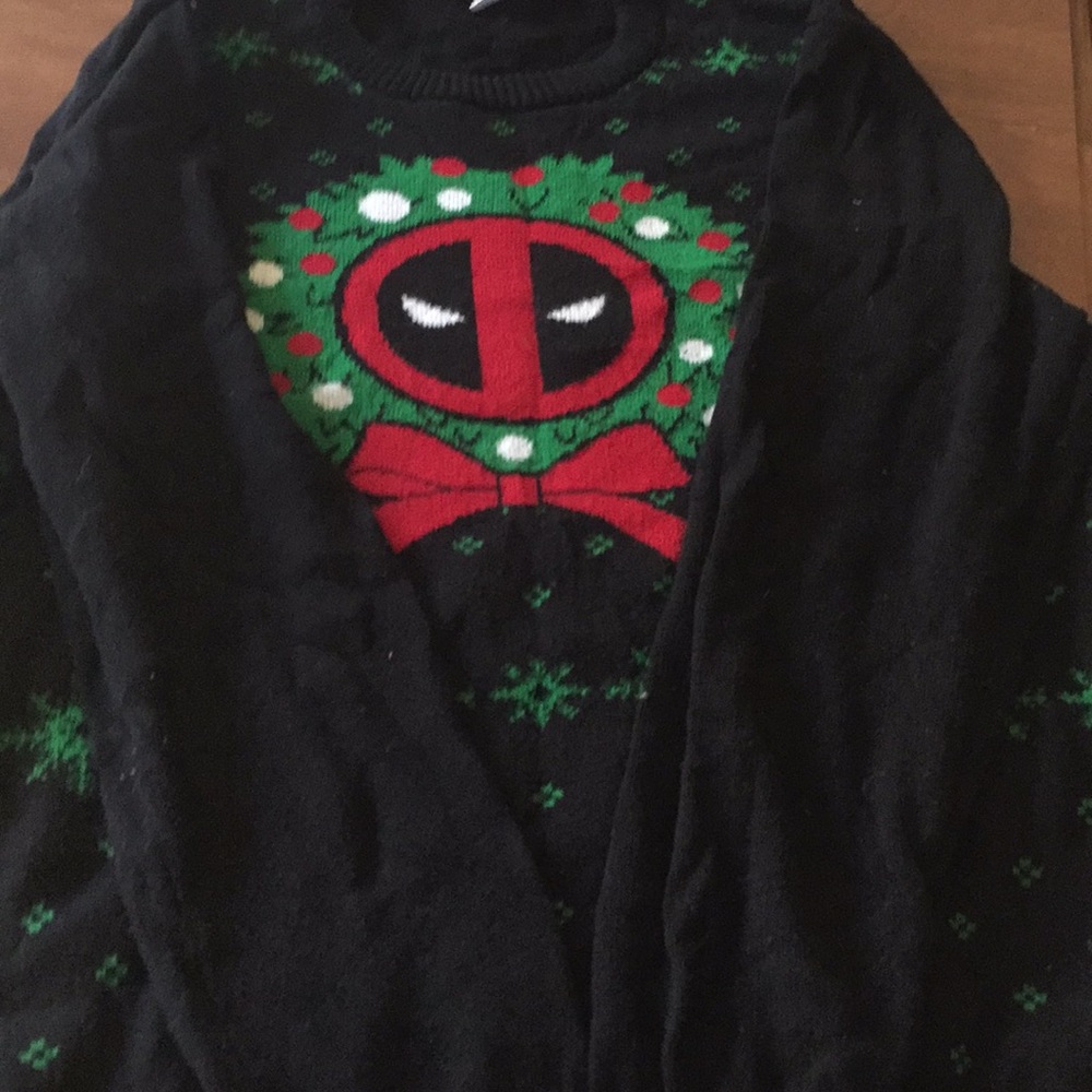 Deadpool ugly Christmas sweater